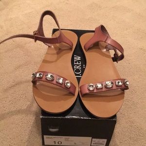 J Crew Jeweled Sandal